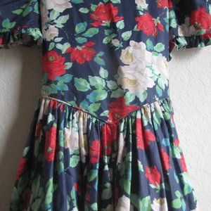 Vintage S Floral Dress